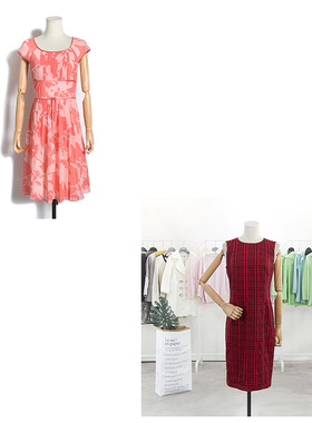 皇冠西西艾碧素新款潮流印花百搭春秋气质女装连衣裙瑕合集4