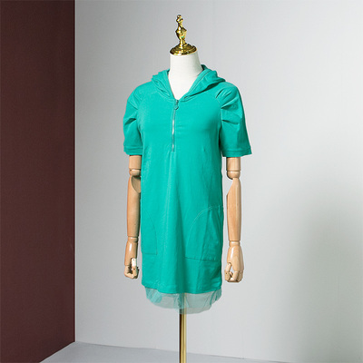 杰西卡春季中长款连帽卫衣