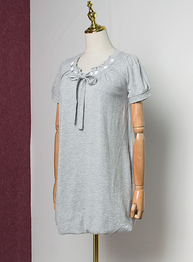 美式复古杰西卡旗下威莎亮钻修身短袖上衣女T恤320专柜折扣D8216F