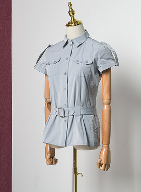 美式复古杰西卡旗下色彩十八街头修身女衬衫540专柜折扣882204