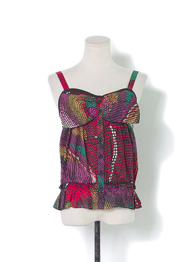 美式复古威莎专柜正品460波点纯棉短款吊带背心女W03199 清