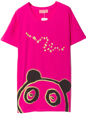 美式复古杰西卡旗下威莎专柜正品290圆领中长款短袖T恤女W23460