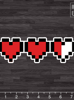 爱心充能卡通行李箱贴纸 防水旅行箱贴纸 笔记本电脑贴滑板贴W410