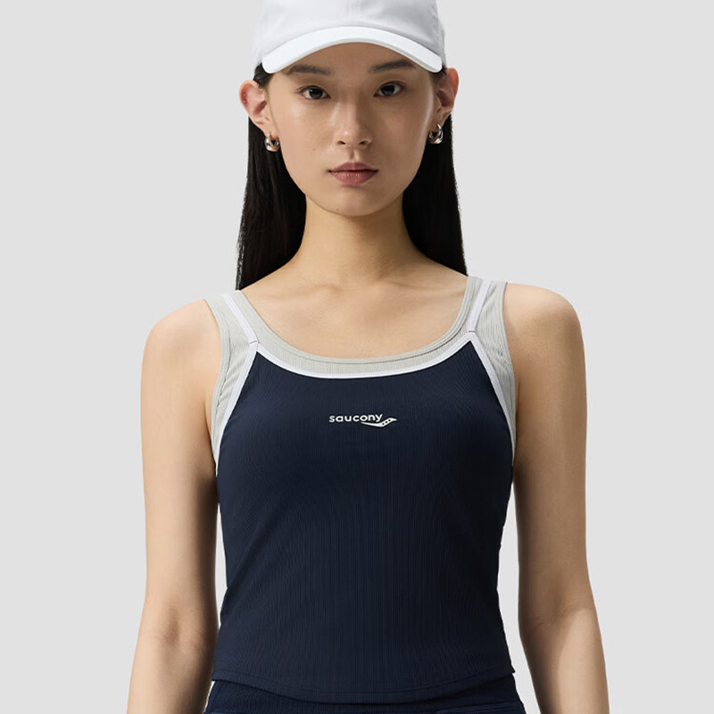 SAUCONY/索康尼女子跑步休闲运动背心内衣二合一紧身背心官仓直发
