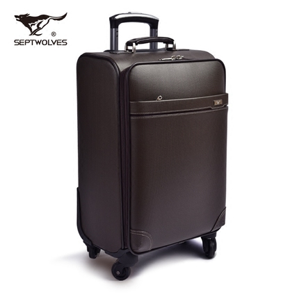 七匹狼拉杆箱 万向轮密码箱商务箱16寸登机行李箱男女款