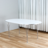 高梵家具 白色餐桌 设计包豪斯风格 原版 复刻超椭圆桌北欧丹麦经典
