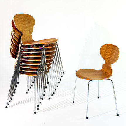 高梵家具 蚂蚁椅ant chair原版复刻北欧经典曲木餐椅叠放简约时尚