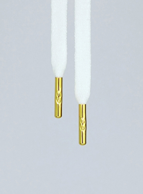 AF1空军一号高低帮适用 金属头扁鞋带 白色+金色头 FlatX正品原装