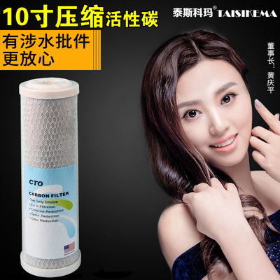10寸滤芯压缩活性炭净水器