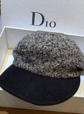 秋冬羊毛圈圈马术帽毛呢时尚拼色鸭舌帽高端画家帽逛街显脸小贝雷