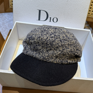 秋冬羊毛圈圈马术帽毛呢时尚 拼色鸭舌帽高端画家帽逛街显脸小贝雷