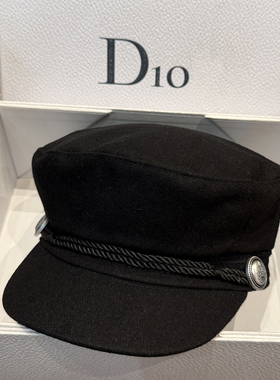 毛呢八角帽女贝雷帽英伦复古休闲平顶帽女黑色帽子秋冬天韩版潮