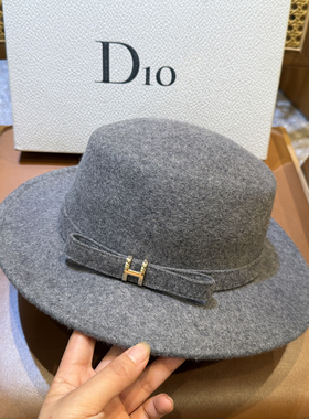 秋冬羊毛礼帽女复古时尚宽檐羊绒毡帽时尚优雅气质休闲帽子女平顶