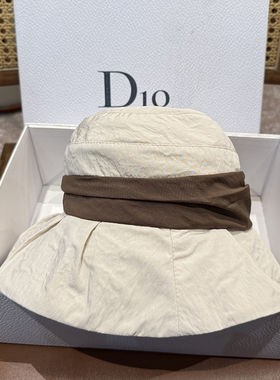 春夏百搭盆帽子休闲时尚百搭渔夫帽防紫外线帽子女四季白色显脸小