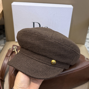 秋冬百搭复古画家帽时尚 保暖贝雷气质简约报童帽英伦洋气学生鸭舌