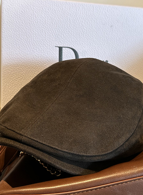 麂皮绒前进帽复古英伦鸭舌帽四季休闲反戴帽子女简约贝雷帽画家帽