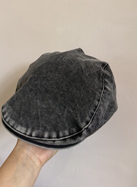 孤品清仓复古牛仔前进帽男女通用可调节圆顶弯檐鸭舌帽百搭显脸小