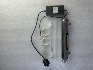 12W管道式净水家用自来水处理设备UV灯过流式24V紫外线杀菌器