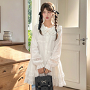 秋季 连衣裙女2025新款 设计感娃娃领宽松长袖 森女部落甜美纯棉法式