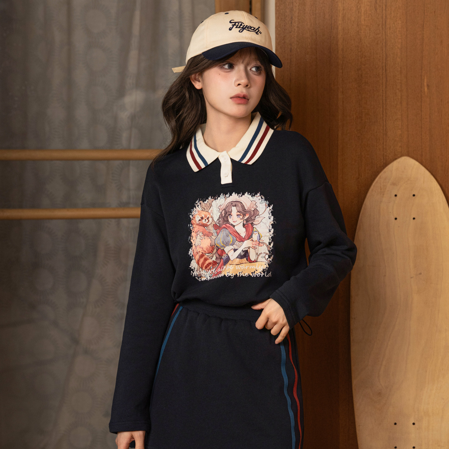 上新限时88折森女部落甜酷学院风纯棉短款T恤女新款时尚套装春季,女装/女士精品,时尚套装,淘宝优惠券,粉丝福利购,淘宝优惠卷