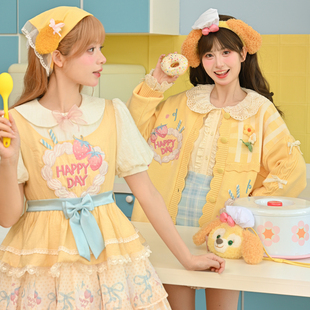 森女部落原创粉色宽松针织开衫外套春秋穿搭毛衣女款新款粉色上衣