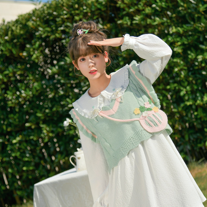 森女部落可盐可甜薄荷绿甜美气质四件套闺蜜装衬衫连衣裙2026新款