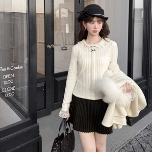 冬季 打底衫 百搭套头长袖 森女部落甜美蕾丝花边拼接圆领T恤女新款