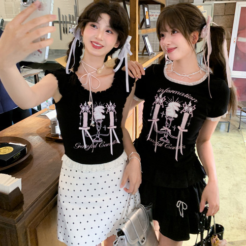 甜酷风辣妹y2k无袖上衣外穿背心