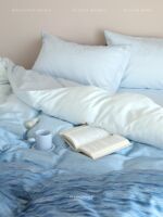 DAISYHOME Ocean Gradient Color 100-piece double-ply Pure Cotton printed four-piece Set All-cotton bedding, duvet cover and bed sheet style thumbnail 3