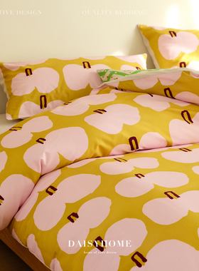 DAISYHOME圣诞氛围春秋60支磨毛全棉亲肤苹果四件套被套床上用品