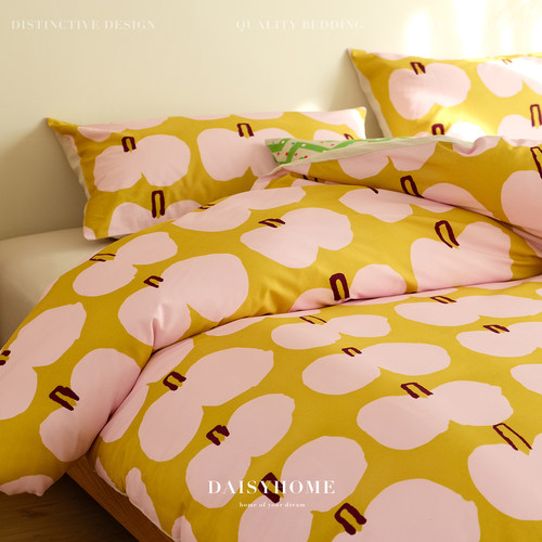 60支贡缎全棉亲肤苹果四件套