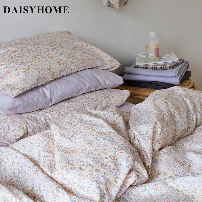 DAISYHOME【花季】全棉治愈系碎花四件套小清新韩式北欧ins风床单 床上用品 床品套件/四件套/多件套 原图主图