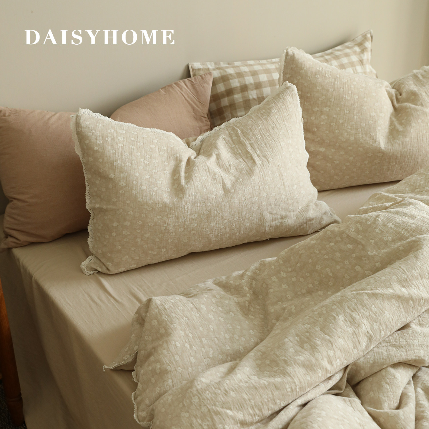 DAISYHOME小野纱良2026早春新品浪漫碎花纯棉双层纱创意四件套,床上用品,床品套件/四件套/多件套,淘宝优惠券,粉丝福利购,淘宝优惠卷