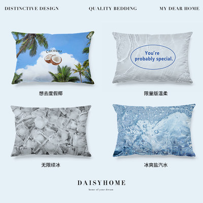 DAISYHOME60支兰精天丝沁凉物理凉感枕套单品卧室床品搭配枕头套