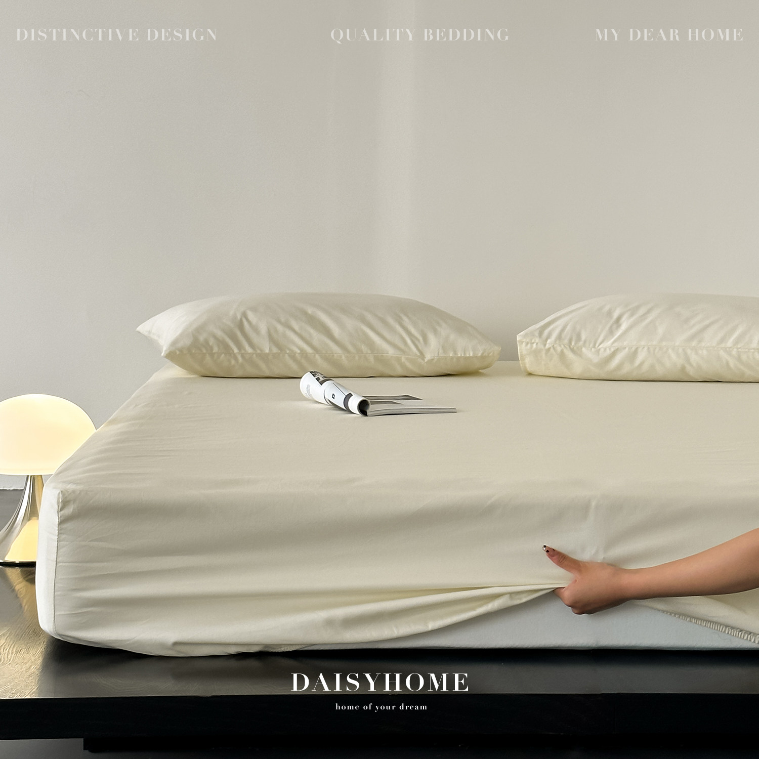DAISYHOME纯色全棉色织水洗棉纯棉单品床笠床罩全包裹床垫保护罩