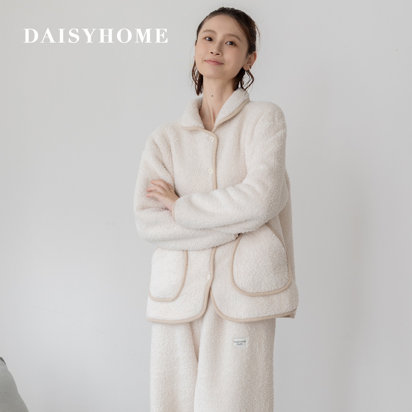 DAISYHOME泰迪绒秋冬家居服加厚加绒长袖长裤套装宽松睡衣可外穿,女士内衣/男士内衣/家居服,睡衣/家居服套装,淘宝优惠券,粉丝福利购,淘宝优惠卷