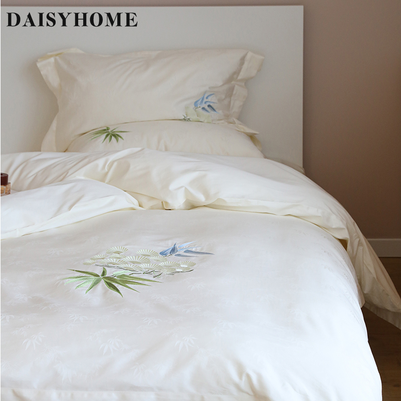 DAISYHOME【竹韵】新中式100支双股澳棉纯棉国风提花刺绣四件套-封面