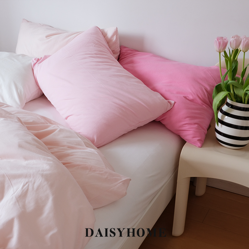 DAISYHOME ins郁金香粉色渐变系针织棉自由混搭单品枕套被套床单-封面