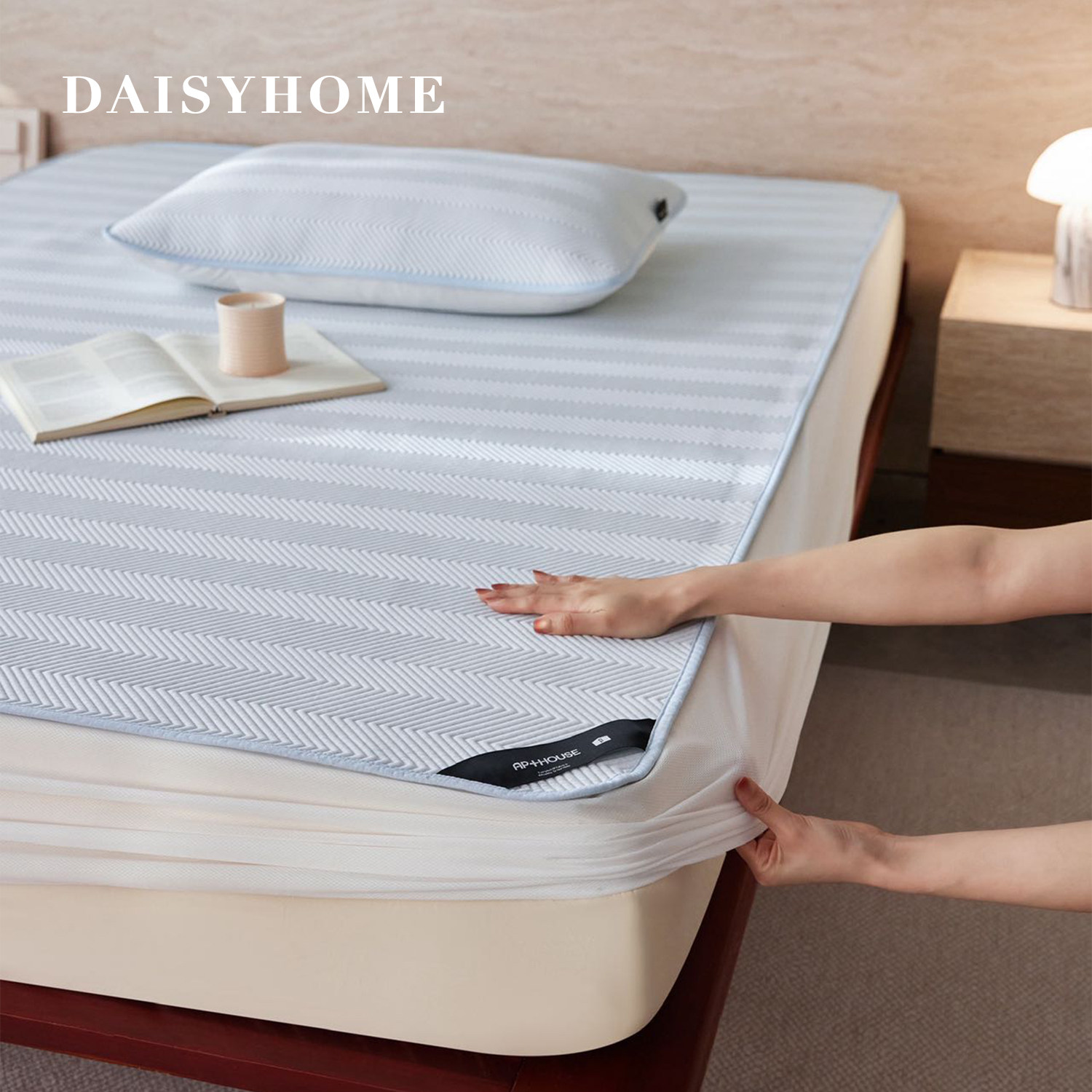 DAISYHOME夏季A类凉豆豆软席凉垫床笠款凉席三件套可机洗折叠席子
