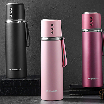 邦达子弹头保温杯女316不锈钢大容量学生简约可爱便携小巧水杯子