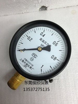 上海天湖耐高温锅炉压力表YH-100 0.6/1/1.6/2.5MPA蒸汽压力表