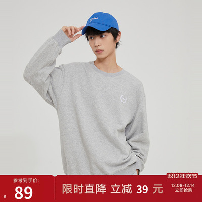 美特斯邦威圆领套头长袖上衣