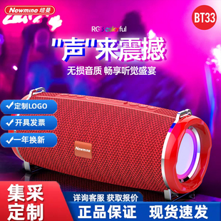 纽曼BT33蓝牙音箱无线音箱便携式户外家用电脑桌面迷你重低音炮