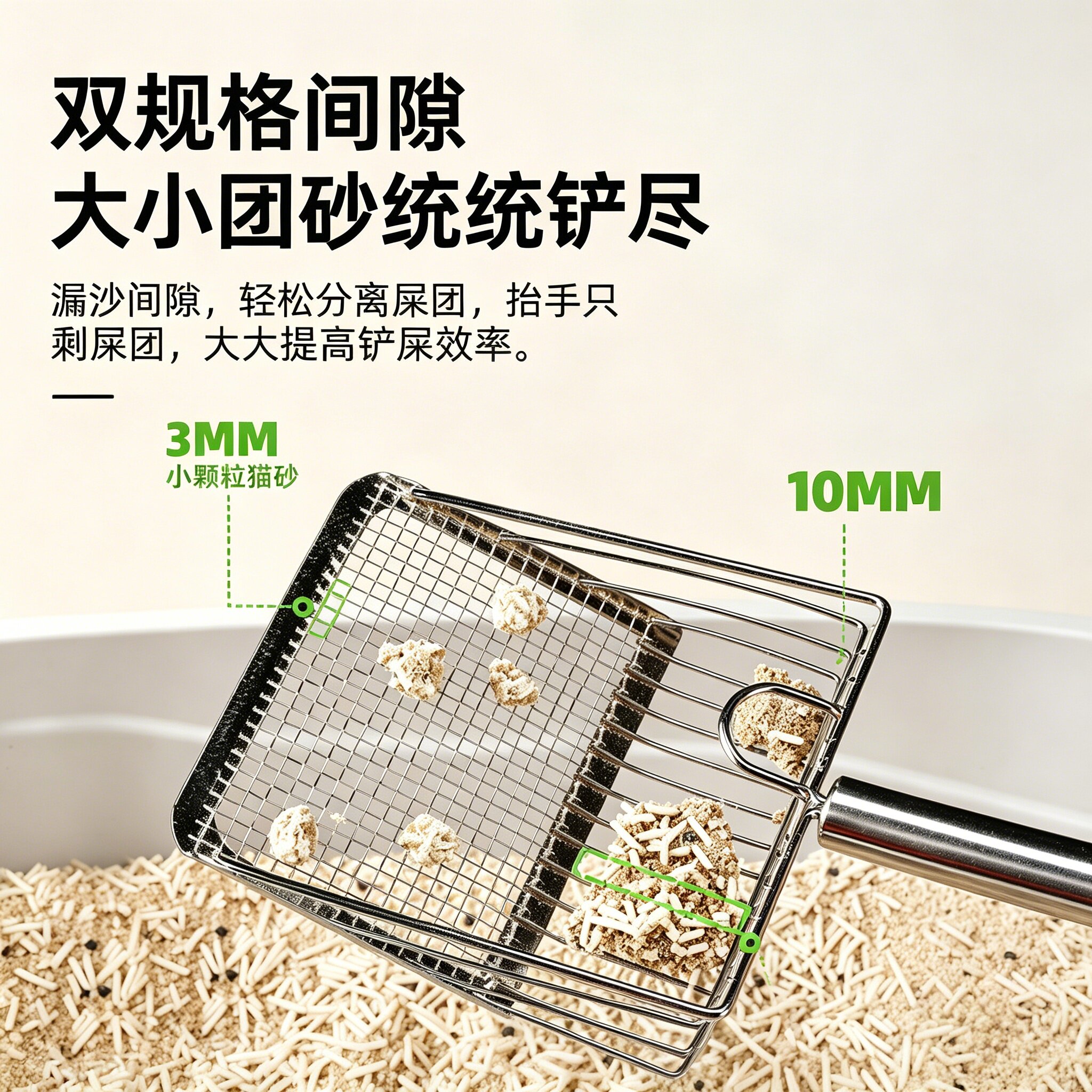 不锈钢猫砂铲双规格通用