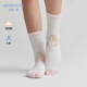 爱慕儿童23AW袜子女孩粉公主平纹印花短袜AK194D751
