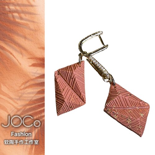 JOCo Fashion｜原创冷淡风小众几何建筑风微镶锆石18K镀金耳环