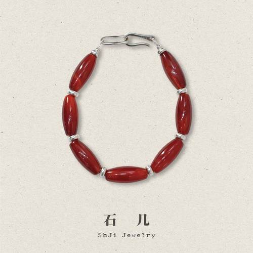 好事发生/红玛瑙纯银手链 本命年国风新中式婚庆礼服配饰女生日