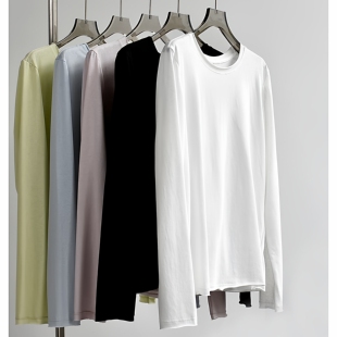 莱赛尔天丝棉卷边莫兰迪色系T恤 永不过时极简风 女士款 自留推荐