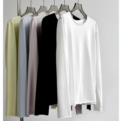 女士款自留推荐 永不过时极简风 莱赛尔天丝棉卷边莫兰迪色系T恤