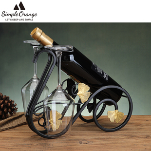 红酒架摆件倒挂高档轻奢家用置物架葡萄酒展示架装饰酒柜高档酒架